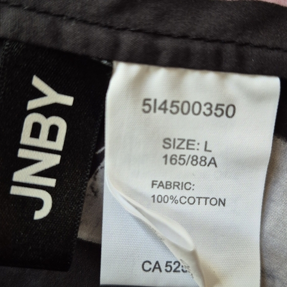 JNBY Short Sleeve Asymmetric Art To Wear 100% Cotton Midi Dress - Size L - Picture 11 of 12